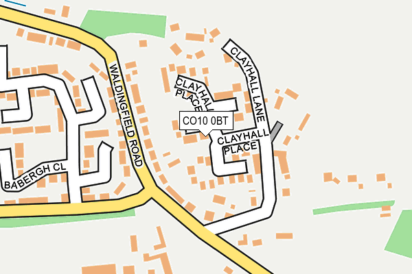 CO10 0BT map - OS OpenMap – Local (Ordnance Survey)