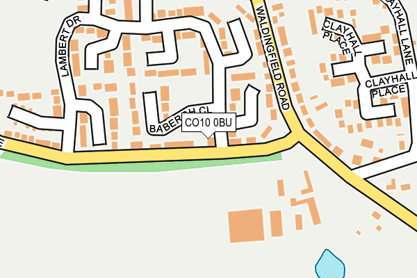 CO10 0BU map - OS OpenMap – Local (Ordnance Survey)