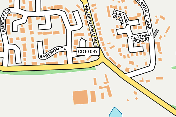 CO10 0BY map - OS OpenMap – Local (Ordnance Survey)