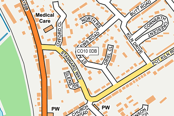 CO10 0DB map - OS OpenMap – Local (Ordnance Survey)