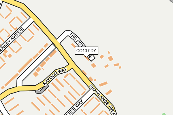 CO10 0DY map - OS OpenMap – Local (Ordnance Survey)