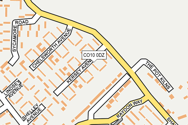 CO10 0DZ map - OS OpenMap – Local (Ordnance Survey)