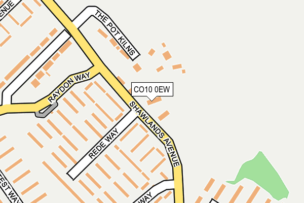 CO10 0EW map - OS OpenMap – Local (Ordnance Survey)