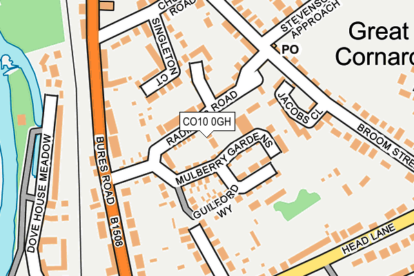 CO10 0GH map - OS OpenMap – Local (Ordnance Survey)