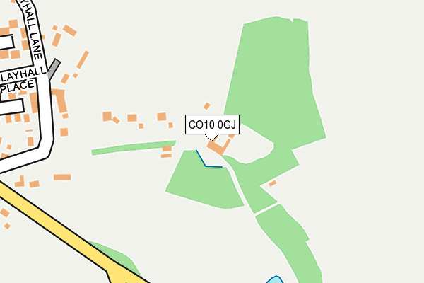 CO10 0GJ map - OS OpenMap – Local (Ordnance Survey)