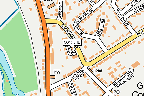 CO10 0HL map - OS OpenMap – Local (Ordnance Survey)