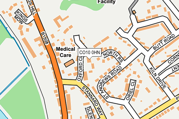 CO10 0HN map - OS OpenMap – Local (Ordnance Survey)