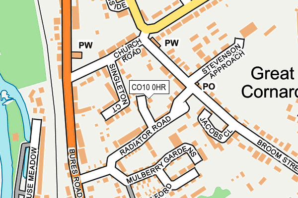 CO10 0HR map - OS OpenMap – Local (Ordnance Survey)