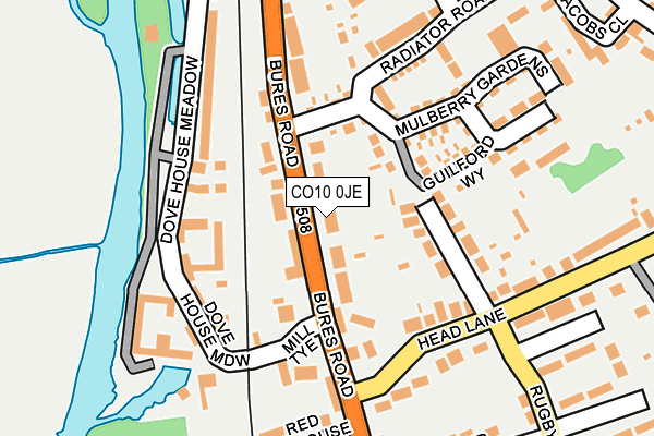 CO10 0JE map - OS OpenMap – Local (Ordnance Survey)