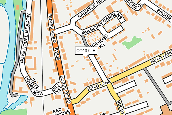 CO10 0JH map - OS OpenMap – Local (Ordnance Survey)