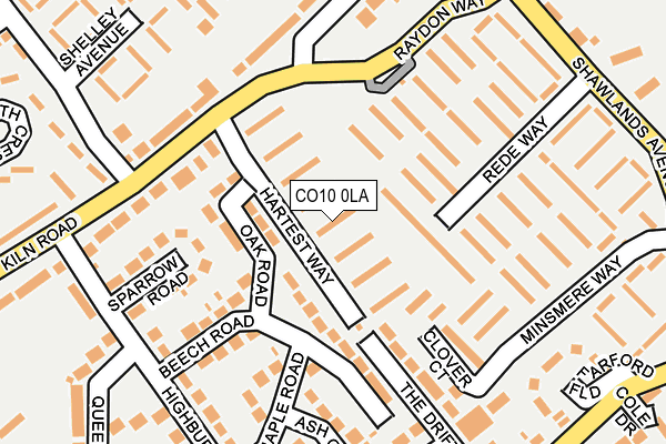 CO10 0LA map - OS OpenMap – Local (Ordnance Survey)