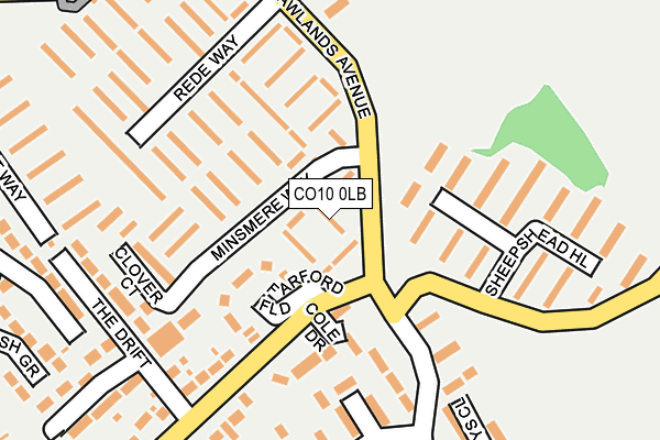 CO10 0LB map - OS OpenMap – Local (Ordnance Survey)