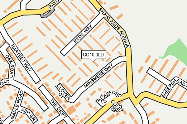 CO10 0LD map - OS OpenMap – Local (Ordnance Survey)