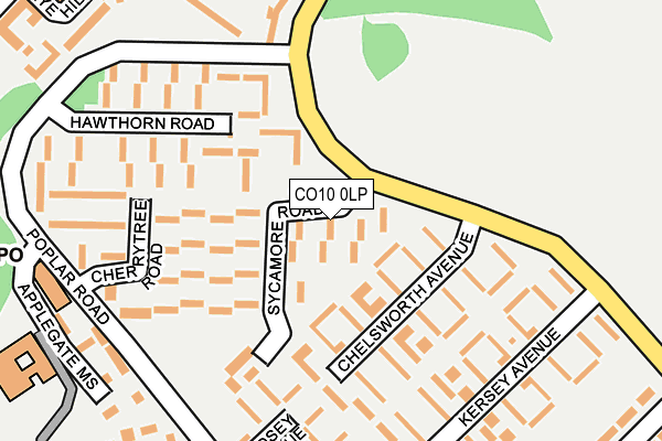 CO10 0LP map - OS OpenMap – Local (Ordnance Survey)