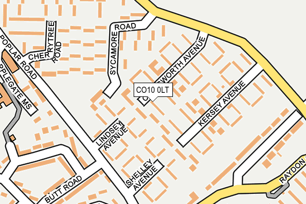 CO10 0LT map - OS OpenMap – Local (Ordnance Survey)