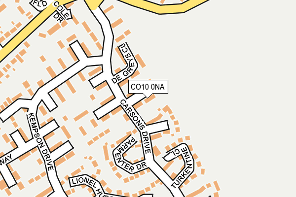 CO10 0NA map - OS OpenMap – Local (Ordnance Survey)