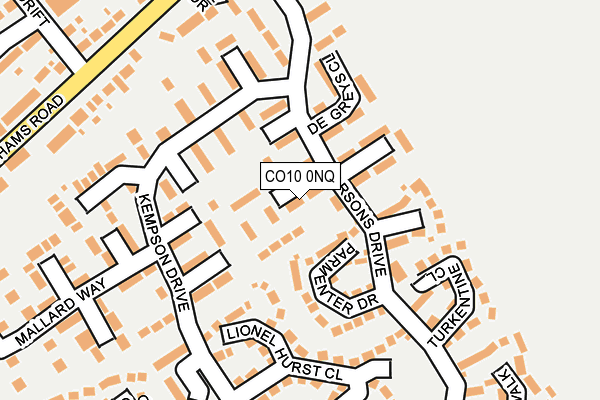 CO10 0NQ map - OS OpenMap – Local (Ordnance Survey)