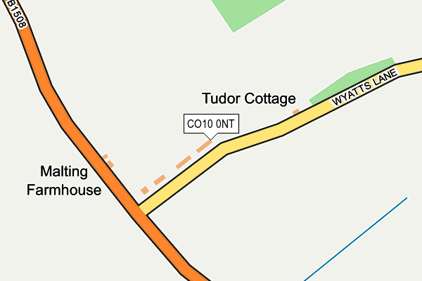 CO10 0NT map - OS OpenMap – Local (Ordnance Survey)