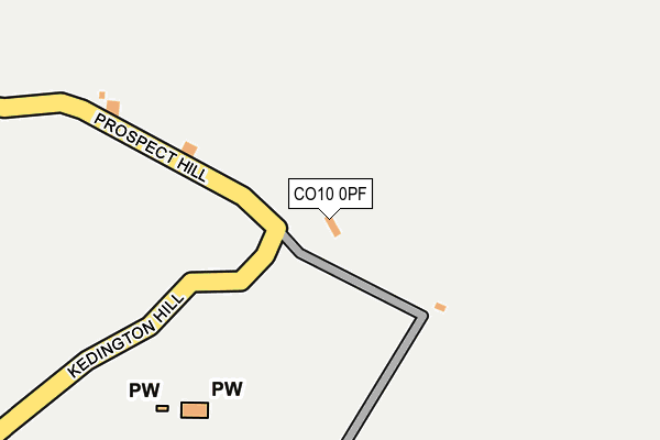 CO10 0PF map - OS OpenMap – Local (Ordnance Survey)