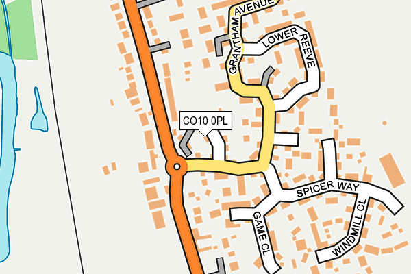 CO10 0PL map - OS OpenMap – Local (Ordnance Survey)