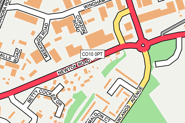 CO10 0PT map - OS OpenMap – Local (Ordnance Survey)