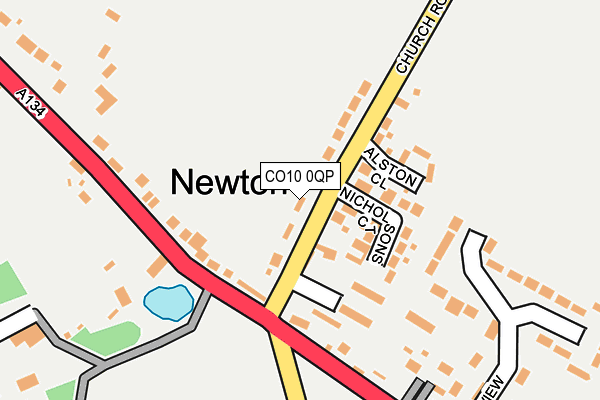 CO10 0QP map - OS OpenMap – Local (Ordnance Survey)