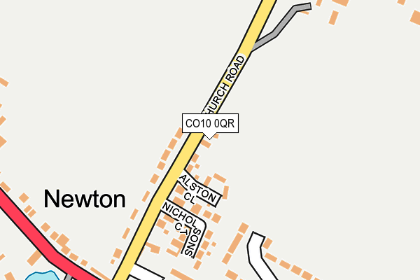 CO10 0QR map - OS OpenMap – Local (Ordnance Survey)