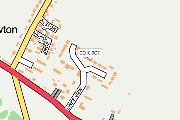 CO10 0QT map - OS OpenMap – Local (Ordnance Survey)