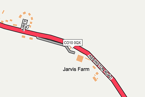 CO10 0QX map - OS OpenMap – Local (Ordnance Survey)