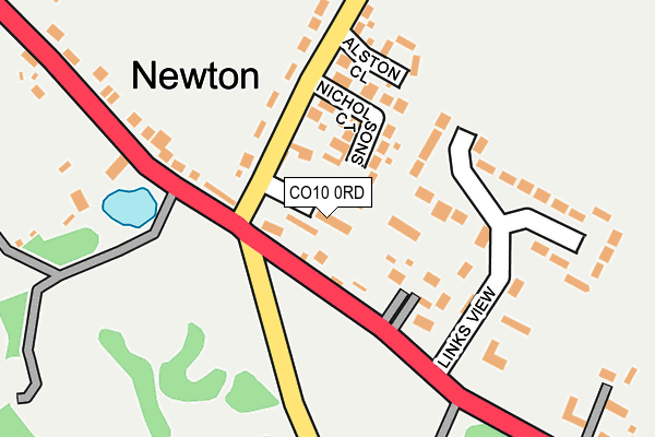 CO10 0RD map - OS OpenMap – Local (Ordnance Survey)