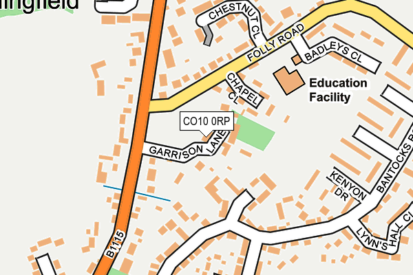 CO10 0RP map - OS OpenMap – Local (Ordnance Survey)