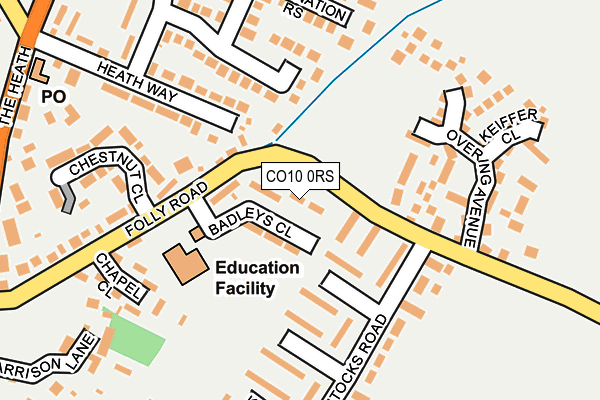 CO10 0RS map - OS OpenMap – Local (Ordnance Survey)