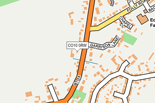 CO10 0RW map - OS OpenMap – Local (Ordnance Survey)