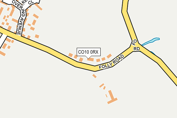 CO10 0RX map - OS OpenMap – Local (Ordnance Survey)