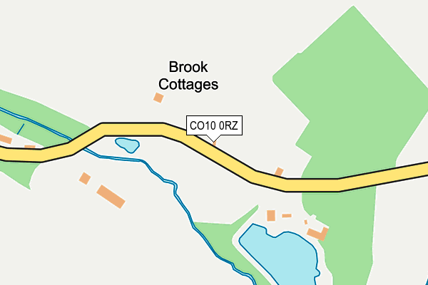CO10 0RZ map - OS OpenMap – Local (Ordnance Survey)