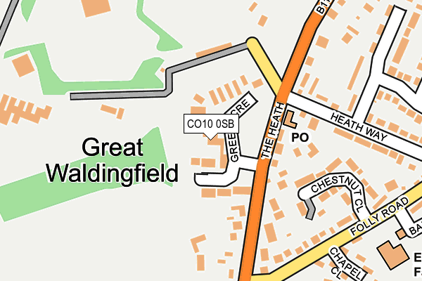 CO10 0SB map - OS OpenMap – Local (Ordnance Survey)