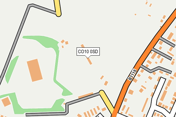 CO10 0SD map - OS OpenMap – Local (Ordnance Survey)