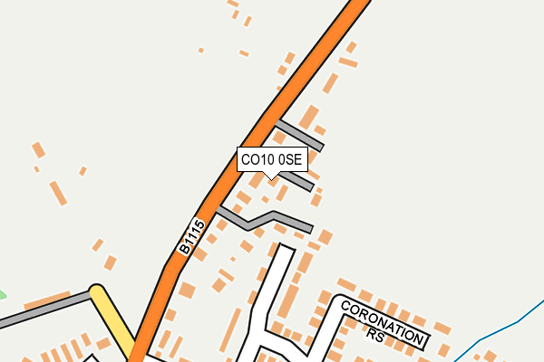 CO10 0SE map - OS OpenMap – Local (Ordnance Survey)