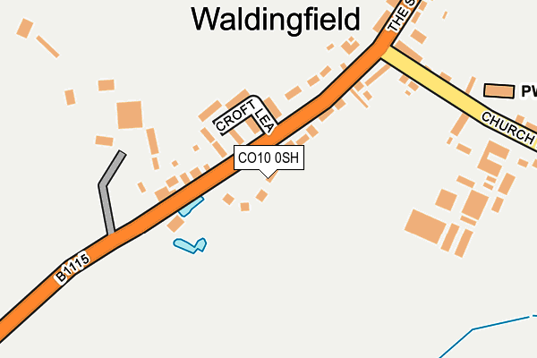 CO10 0SH map - OS OpenMap – Local (Ordnance Survey)