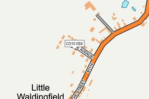 CO10 0SX map - OS OpenMap – Local (Ordnance Survey)