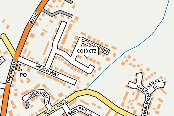 CO10 0TZ map - OS OpenMap – Local (Ordnance Survey)