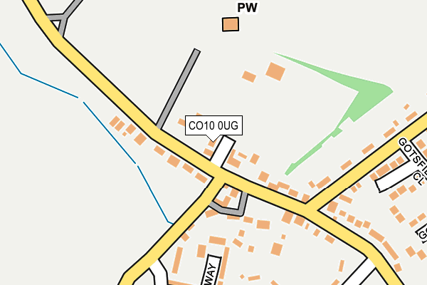 CO10 0UG map - OS OpenMap – Local (Ordnance Survey)