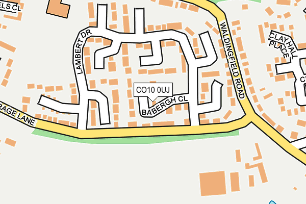 CO10 0UJ map - OS OpenMap – Local (Ordnance Survey)