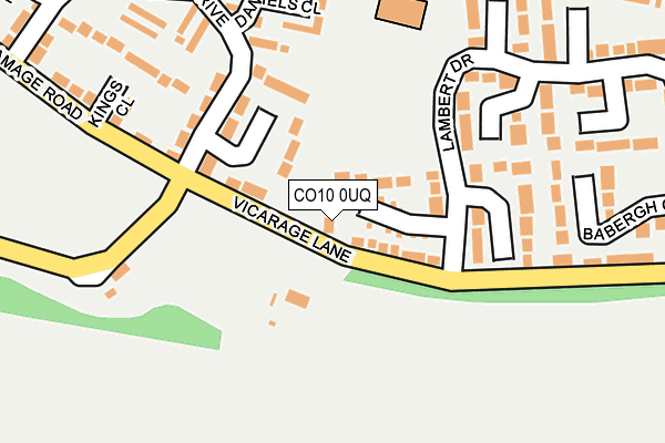 CO10 0UQ map - OS OpenMap – Local (Ordnance Survey)