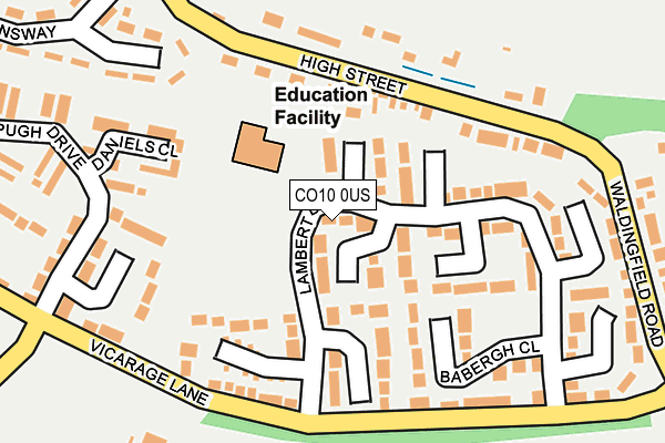 CO10 0US map - OS OpenMap – Local (Ordnance Survey)