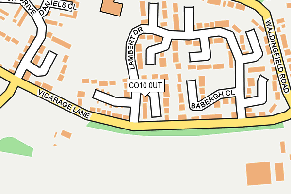 CO10 0UT map - OS OpenMap – Local (Ordnance Survey)