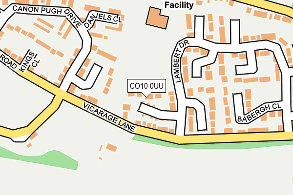 CO10 0UU map - OS OpenMap – Local (Ordnance Survey)