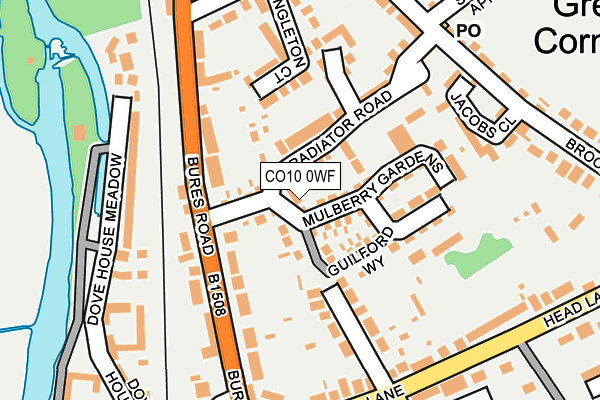 CO10 0WF map - OS OpenMap – Local (Ordnance Survey)