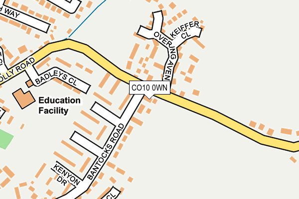 CO10 0WN map - OS OpenMap – Local (Ordnance Survey)