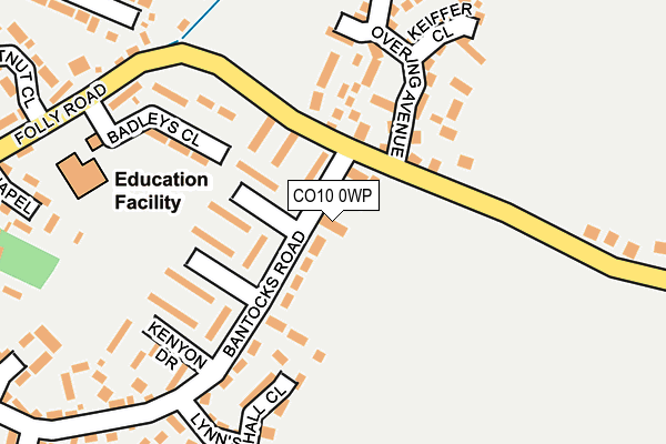 CO10 0WP map - OS OpenMap – Local (Ordnance Survey)